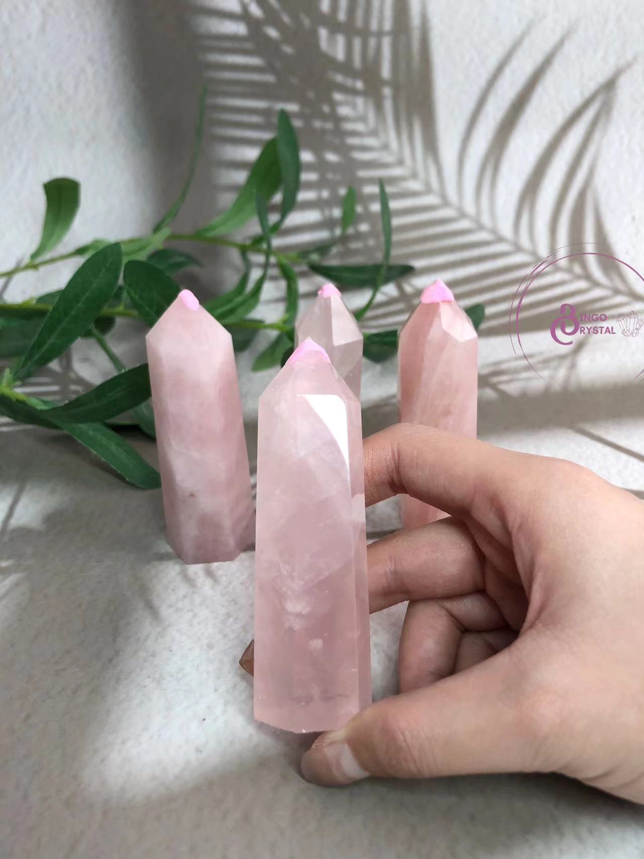 Rose Quartz 10cm Towers