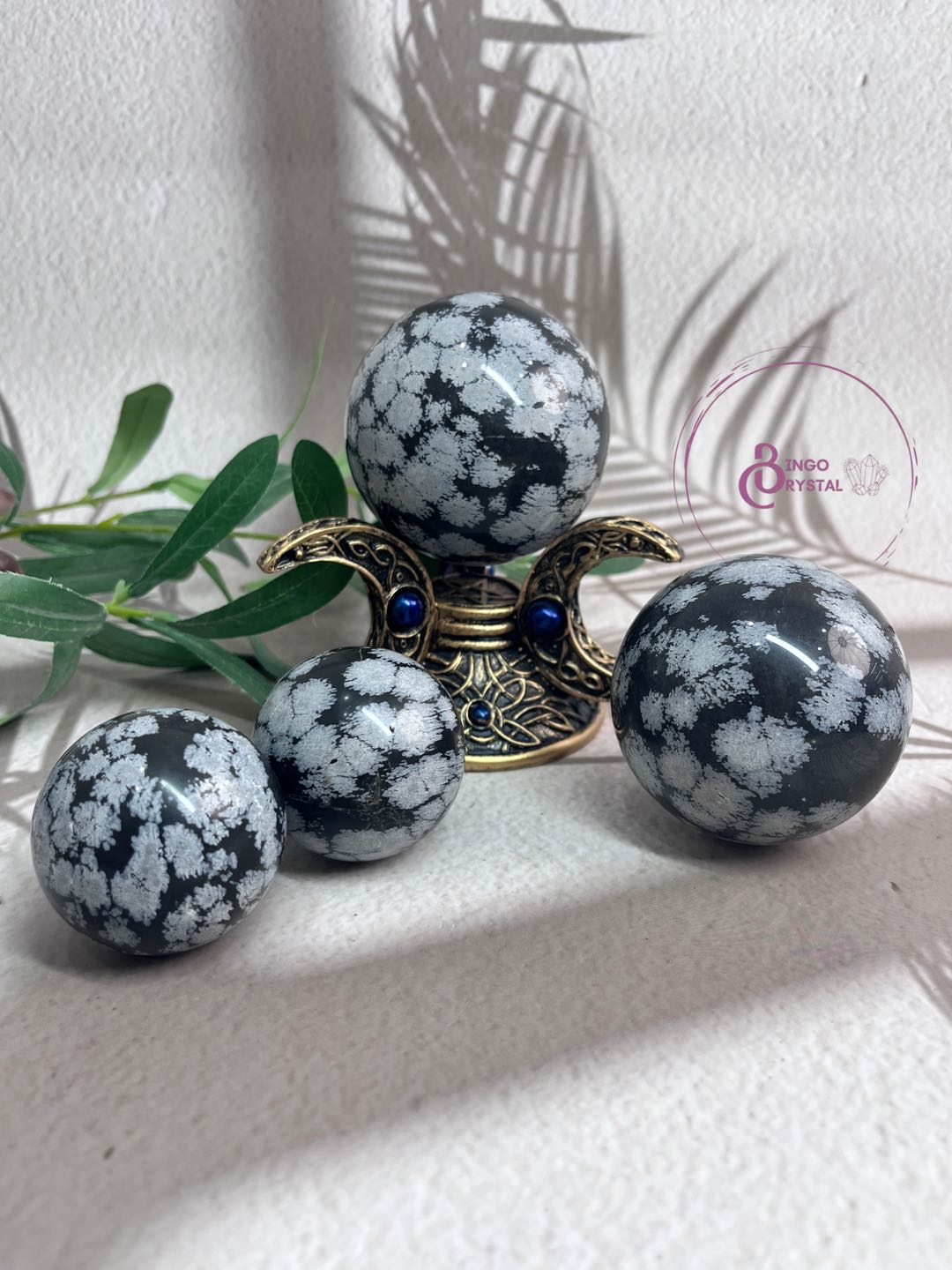 Snowflake Obisidian Spheres 4-7cm