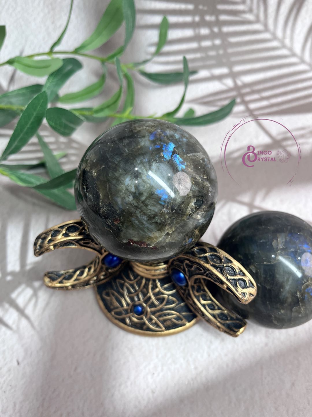 Blue Labradorite Spheres 7-8cm