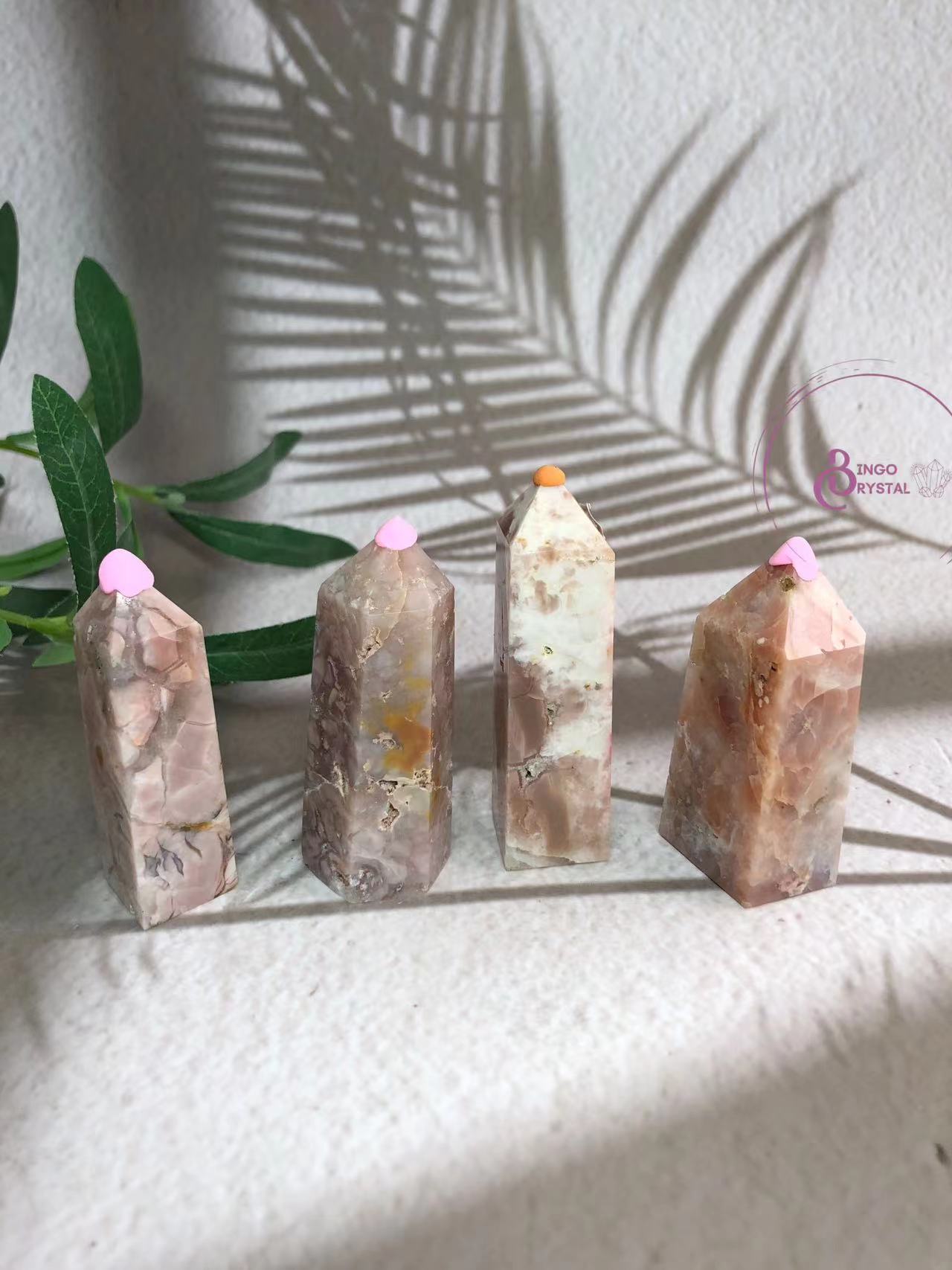 Pink Agate 10cm Towers