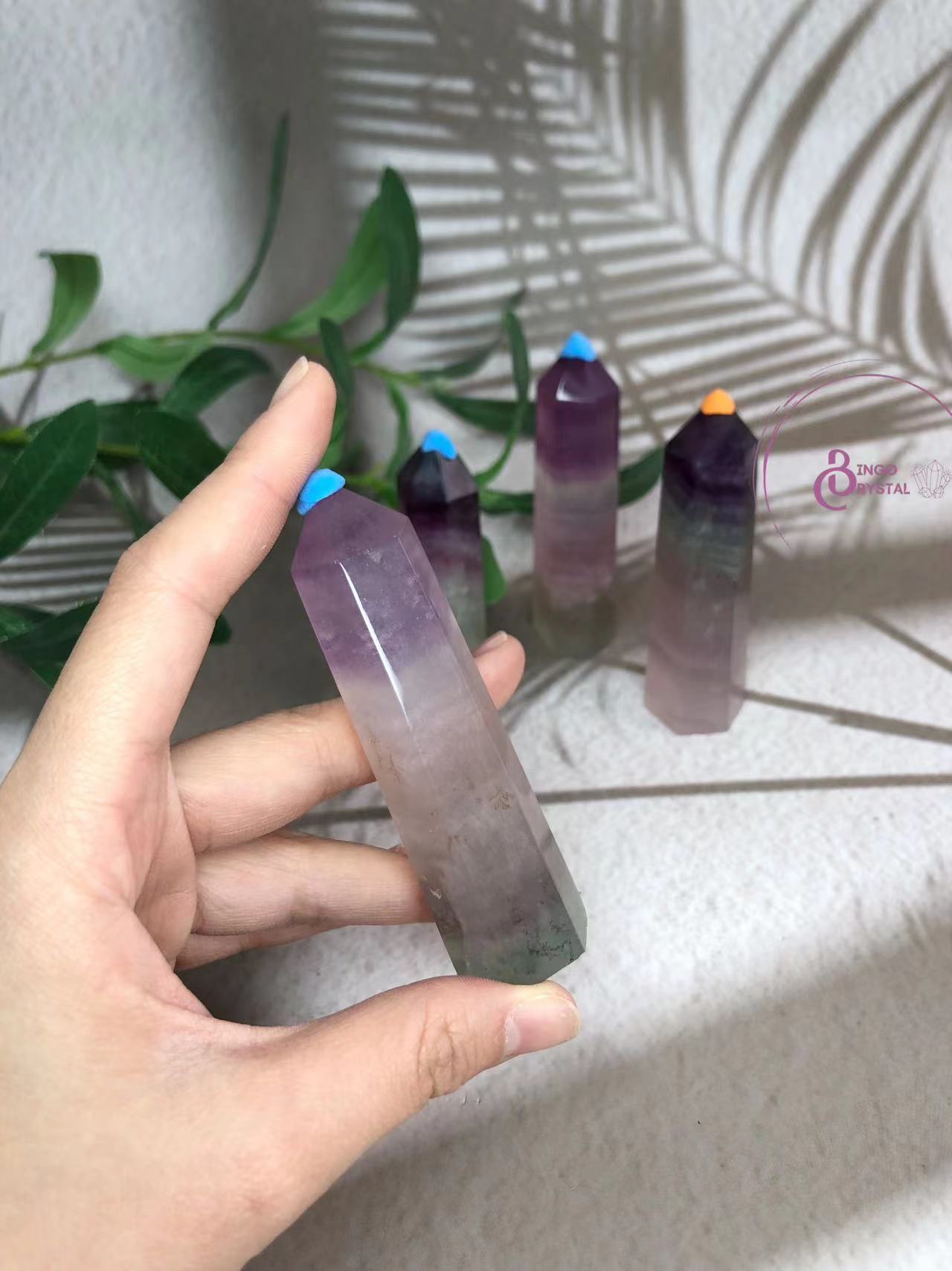 Three Color Fluorite Towers