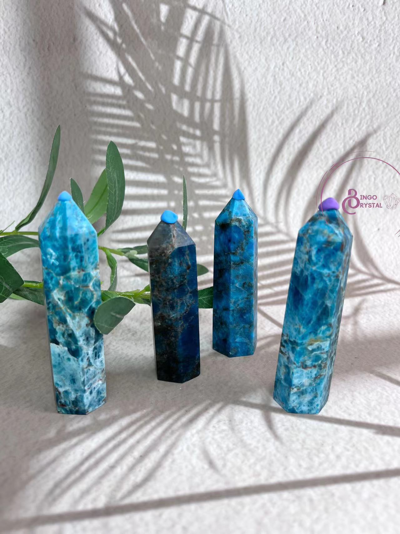 Blue Apatite 10cm Towers