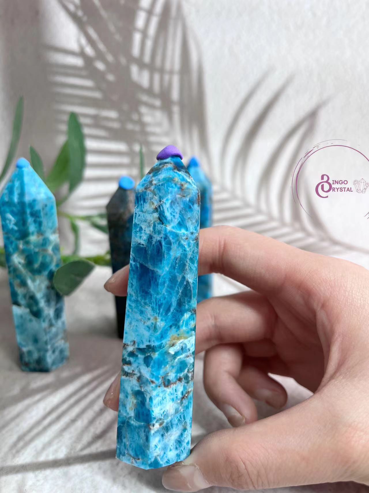 Blue Apatite 10cm Towers