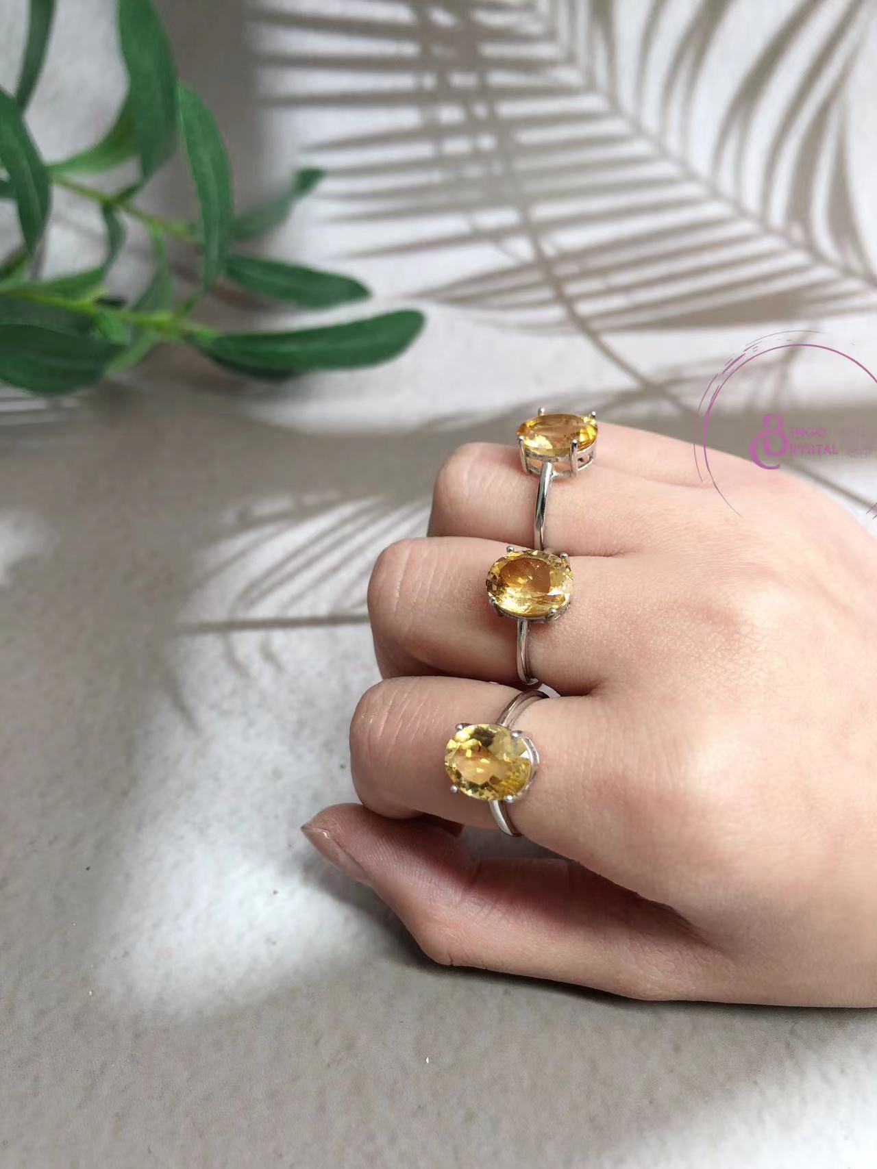 Citrine & Silver Rings