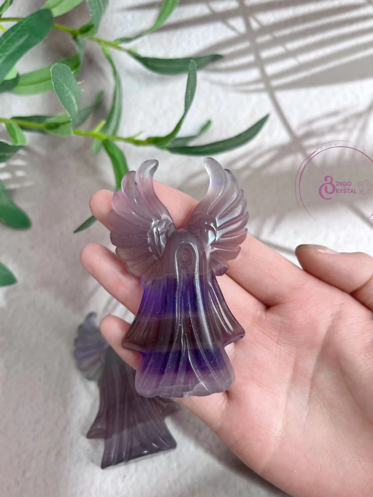 Fluorite Dark Angel Carvings