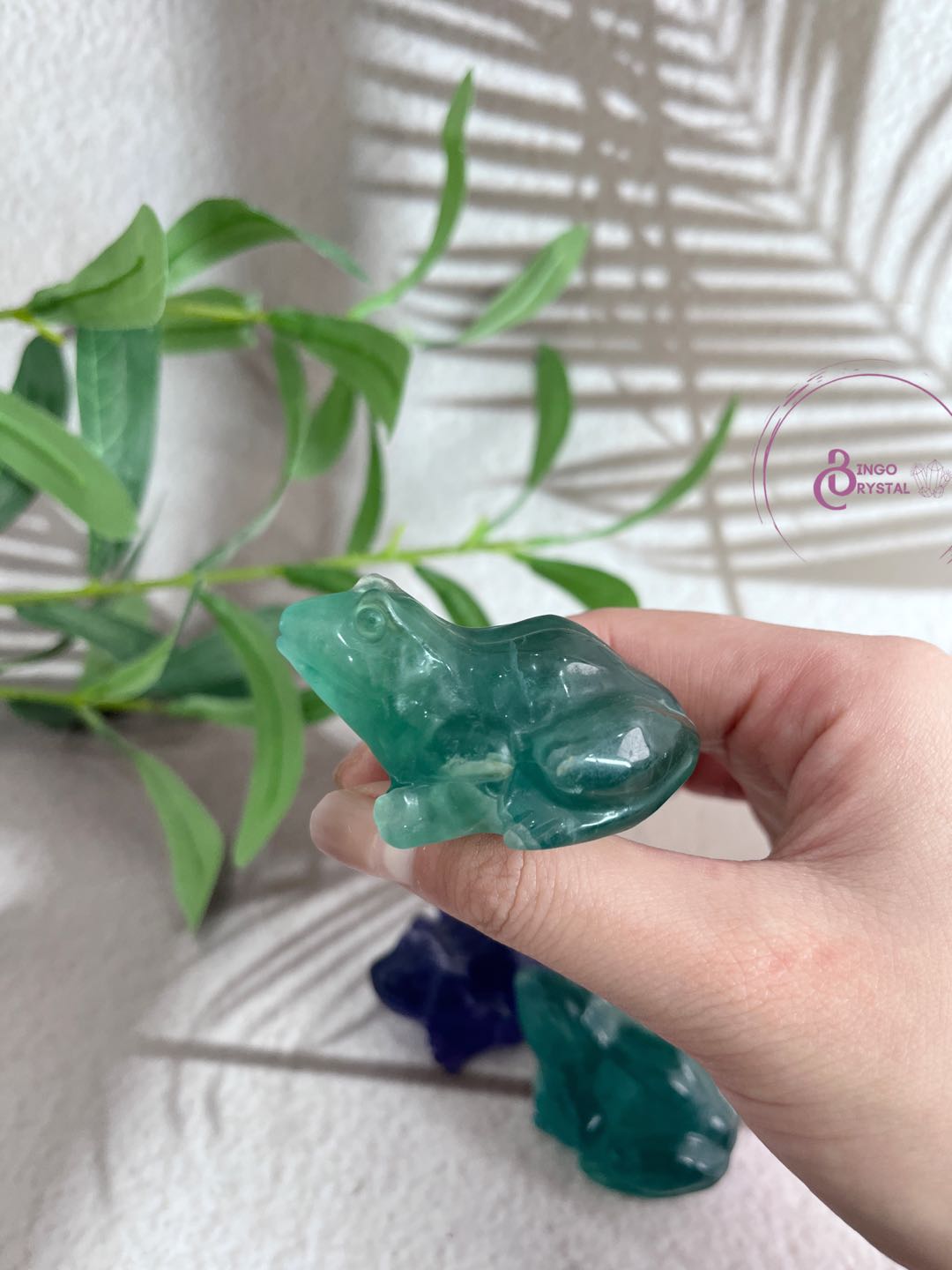 Fluorite Frog Carving