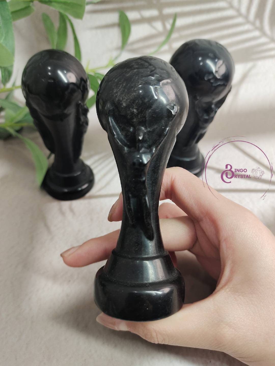 Black Obsidian World Cup Carvings