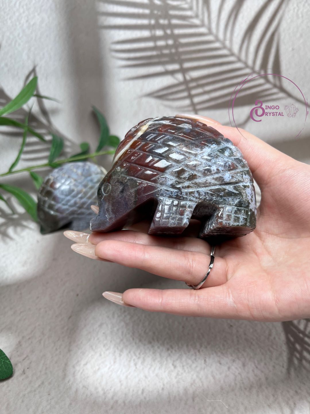 Ocean Jasper Pangolin Carving