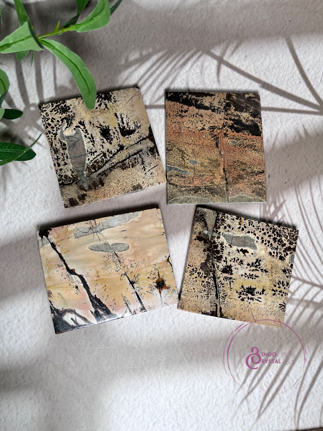 Natural Chinese Painting Slate Carvings
