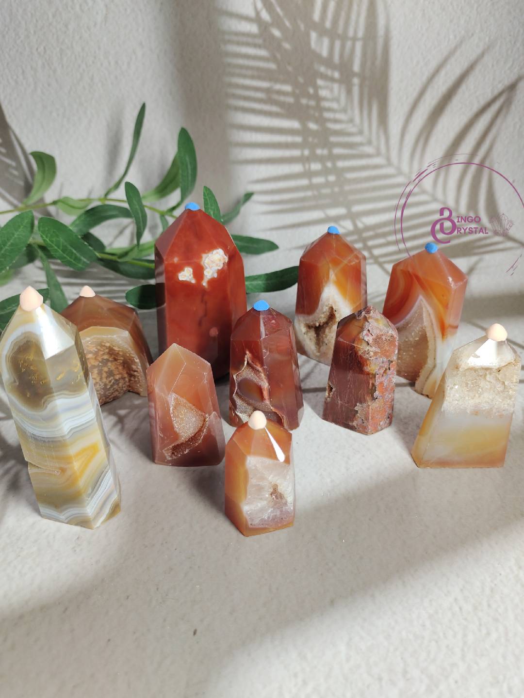 Druzy Carnelian Nature Crystal Towers