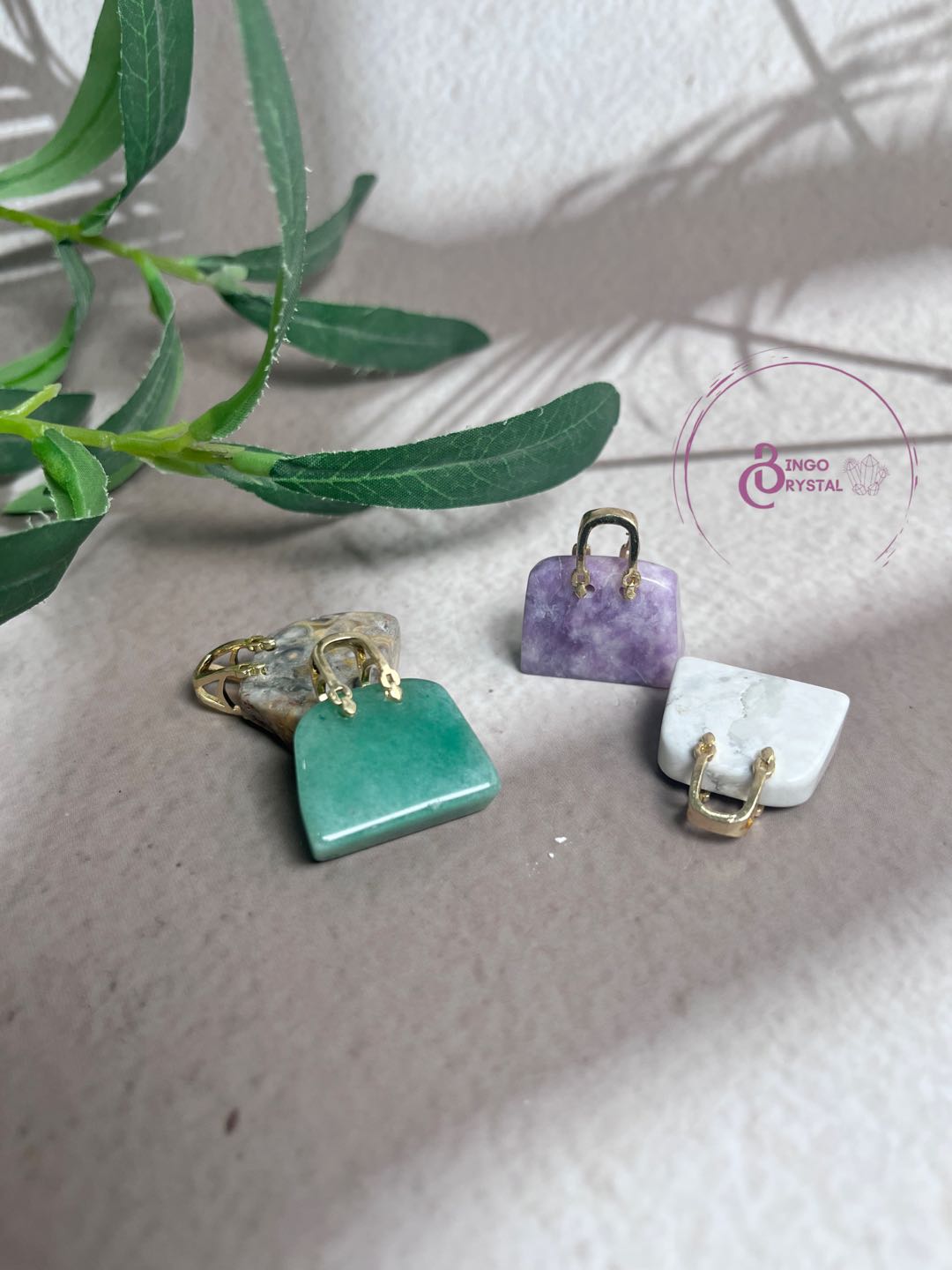 Mini Cute Mixed Nature Crystal Palms(Mushroom, Bone, Heart, Moon, Star, Bag)